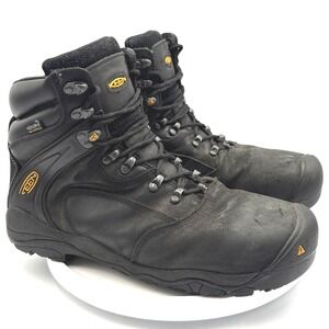 KEEN Utility 1011357D Mens 12D Black Leather Waterproof Steel Toe Work Boots EH